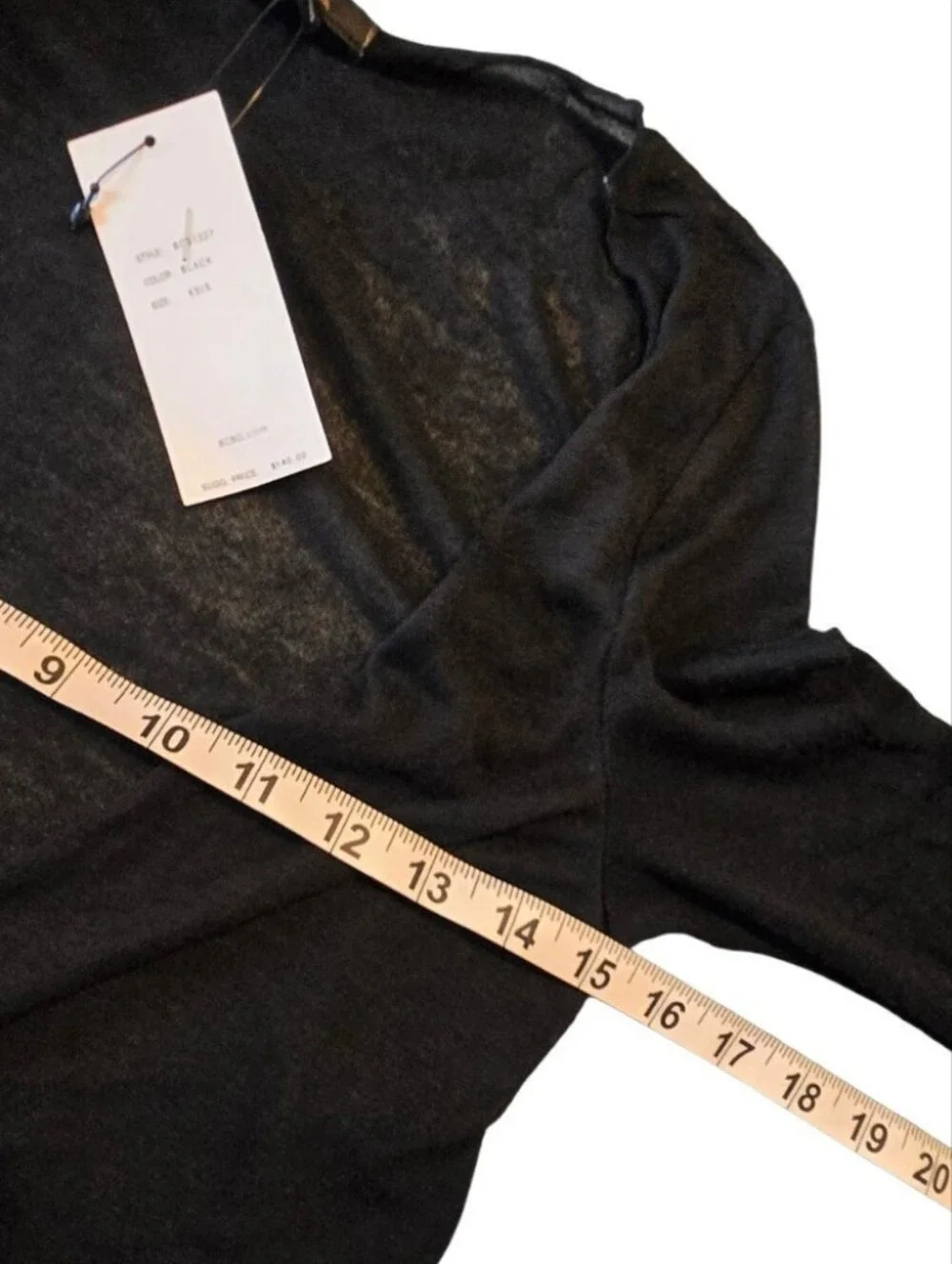 NWT BCBG Black Open-Front Lightweight Longsleeve Long Cardigan SizeXS/S i37